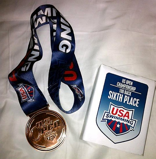 THE medal Jess won for finishing sixth. 