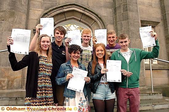 GCSE success ... pictured (from the left) are Blue Coat pupils Emma Peters, Sam Cox, Harriet Hewitt-Lee, James Fairbrother, Olivia Green, James Fowles and Zac Keane
GCSE success ... pictured (from the left) are Blue Coat pupils Emma Peters, Sam Cox, Harriet Hewitt-Lee, James Fairbrother, Olivia Green, James Fowles and Zac Keane