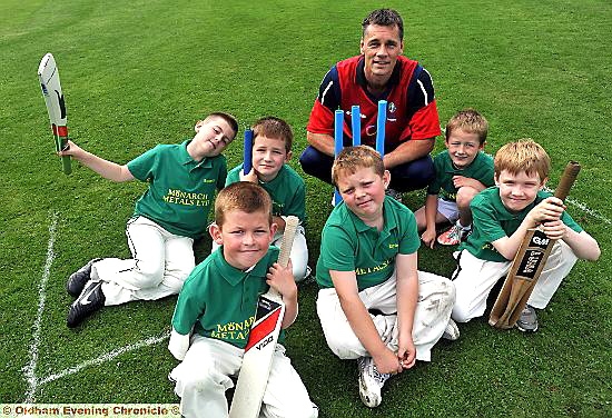 Richard Blakey gets to meet some of Royton’s many promising youngsters in a pre-match coaching session 