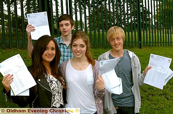 TALENTED: from left, North Chadderton’s Georgia Brennan, James Amrooni, Louise Harris and Daniel Stanley 
