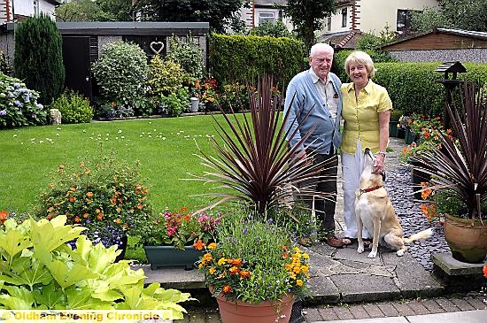 MEDIUM-SIZED garden winners, Eamon and Pauline O’Daly of Church Road, Uppermill MEDIUM-SIZED garden winners, Eamon and Pauline O’Daly of Church Road, Uppermill