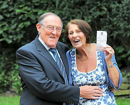 Lottery winners Fred and Maureen Holt. 