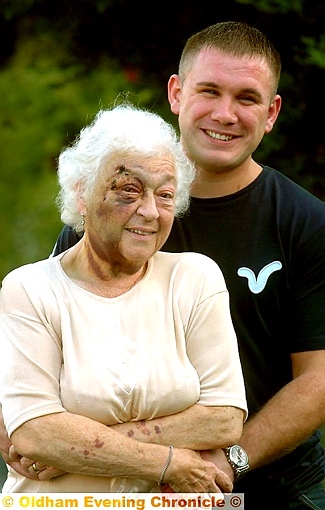 MY hero: Val meets Wayne, her mystery Good Samaritan. 
