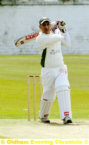 TAKE THAT: Glodwick’s Shahid Mahmood hits out. 