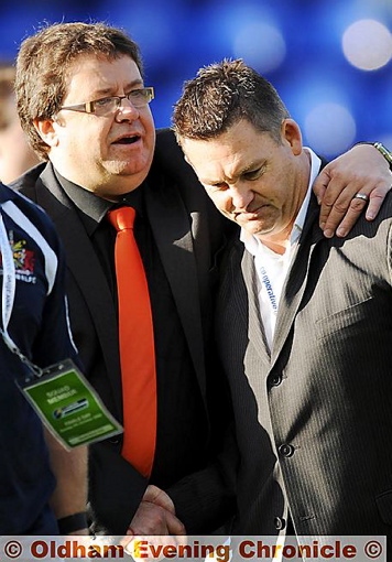 BEST OF FRIENDS . . . Chris Hamilton (left) and Tony Benson. BEST OF FRIENDS . . . Chris Hamilton (left) and Tony Benson.