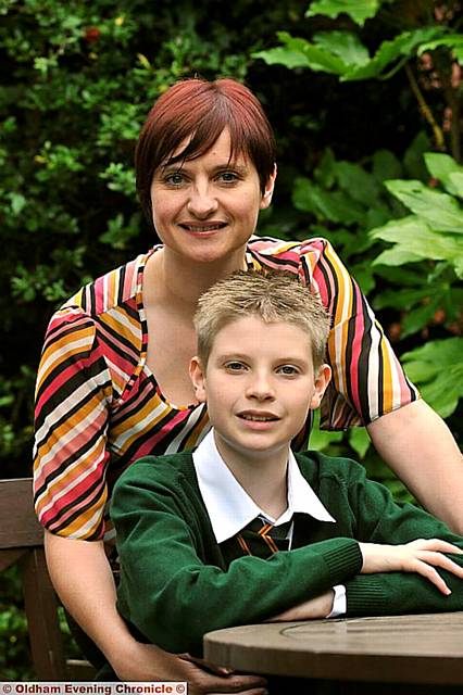 Grateful: Thomas and mum Kate