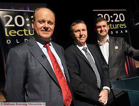 20:20 Lecture: Paul Walsh (left) with Dave Benstead and Oldham Council leader Jim McMahon (right)
20:20 Lecture: Paul Walsh (left) with Dave Benstead and Oldham Council leader Jim McMahon (right)
