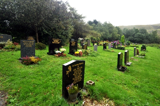 GRAVE concern . . . at Saddleworth Parish Cemetery 