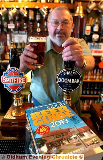 CHEERS . . . Keef Lawrence’s pub hs made it into the Good Beer Guide
CHEERS . . . Keef Lawrence’s pub hs made it into the Good Beer Guide