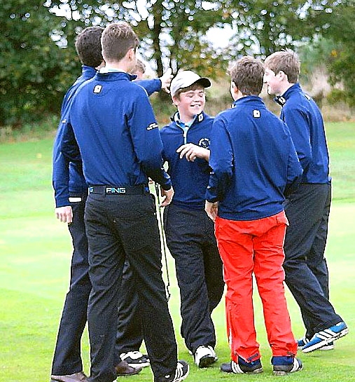 WE’VE DONE IT . . . Stamford’s youngsters celebrate. 