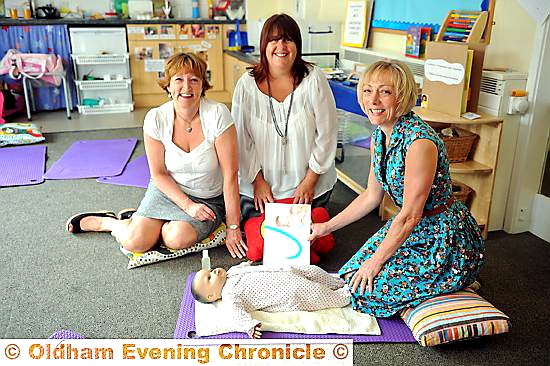 Karen Murray (l) and Jan Wallis (r) with advisor Jan Melia. 