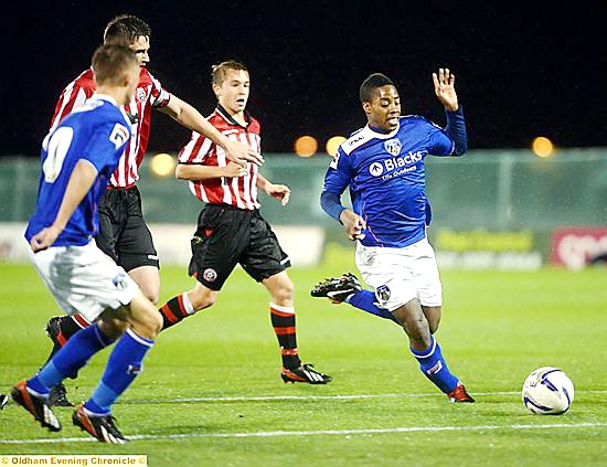 POTENT THREAT . . . Jordache Walters, effective on the right wing 