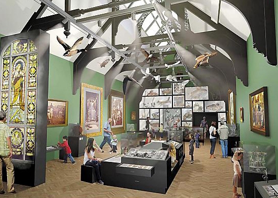 AN artist’s impression of the heritage centre from inside 
