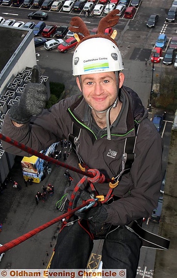Council daredevil Cllr Jim McMahon. The council leader took a leap for charity  

