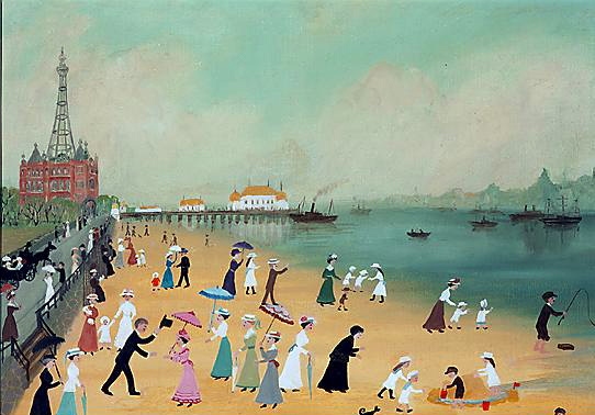 ONE of the Bradley paintings given to the borough: “One Summer’s Day We Went on a Trip to New Brighton,” painted in 1972. 

