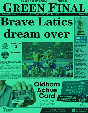 Oldham Chronicle Green Final Collectors Edition Oldham Chronicle Green Final Collectors Edition