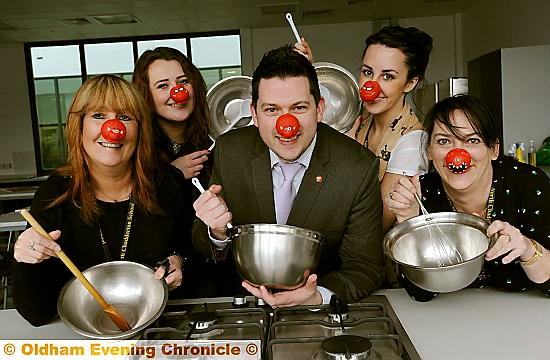 NORTH Chadderton School staff will get involved in a bake off. Back from left are Lily Newton and Helena Fereira, front, Tracey Henthorn, Jordan McHugh and Kath YoungTaste of the fun to come! NORTH Chadderton School staff will get involved in a bake off. Back from left are Lily Newton and Helena Fereira, front, Tracey Henthorn, Jordan McHugh and Kath YoungTaste of the fun to come!