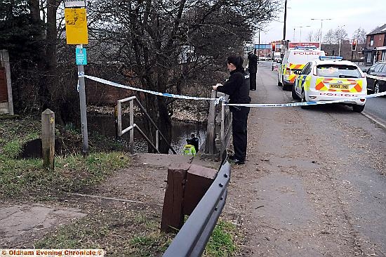 Police at the scene of the discovery
Police at the scene of the discovery