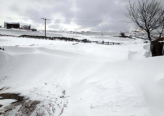 The driven snow at Strinesdale