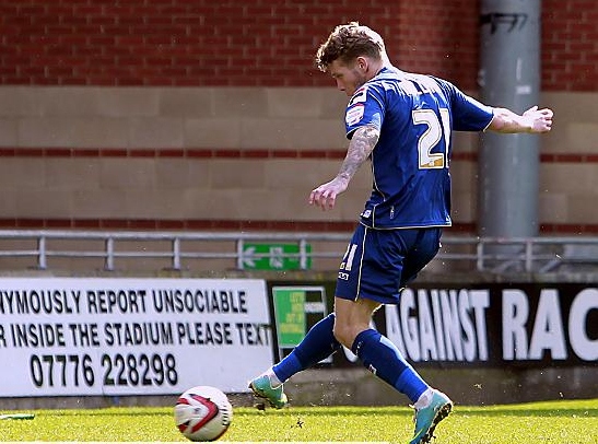 Kirk Millar scores for Oldham to bring the teams level 