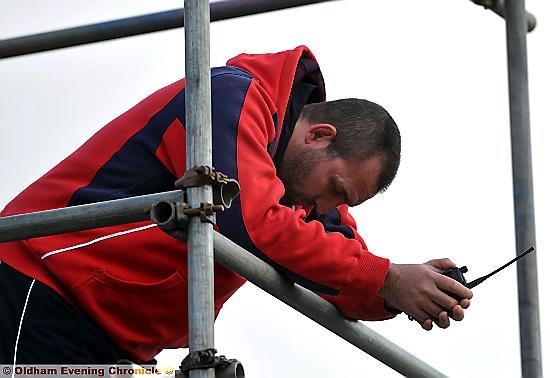 HEADS DOWN; Roughyeds coach Scott Naylor is downcast. 