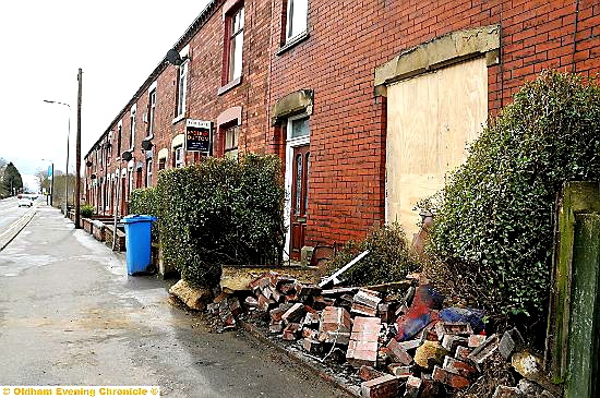 THE house in Ashton Road badly damaged by the van 
