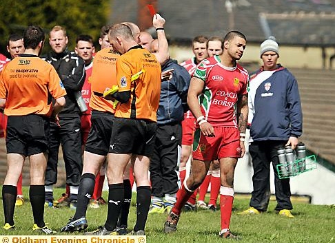 OFF YOU GO: Birthday boy Tom McMullen is dismissed. 