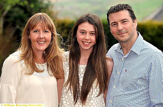 STRAIGHT SUCCESS: Natalie (centre) with Michelle and Mike. 