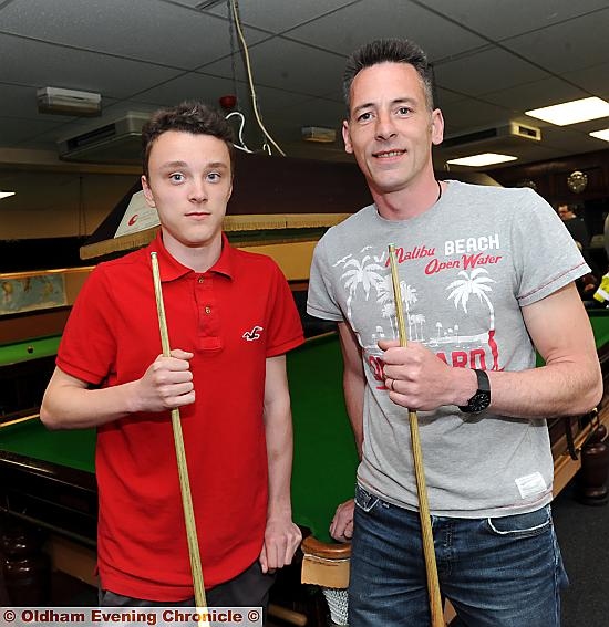 Josh (left) with final opponent Lee Fletcher Josh (left) with final opponent Lee Fletcher