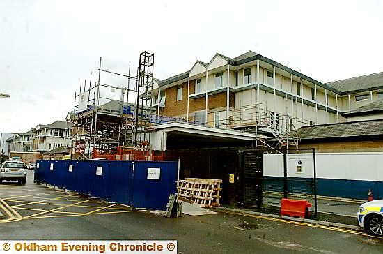 Building work at the Royal Oldham Hospital
Building work at the Royal Oldham Hospital