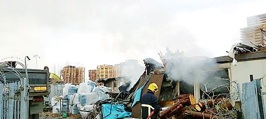 AFTERMATH of the explosion and fire
AFTERMATH of the explosion and fire