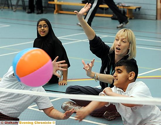 A disability roadshow event at Hathershaw College, which was run by the Integrated Youth Service for Oldham Council 
