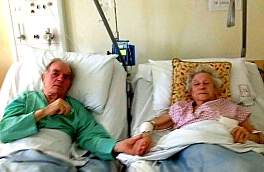 TOGETHER again . . . nursing staff are making sure Derek and Gladys Pye get to see each other regularly while they recover
TOGETHER again . . . nursing staff are making sure Derek and Gladys Pye get to see each other regularly while they recover