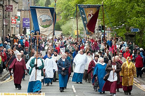 Christ Church, Friezland, proudly joins the procession 

