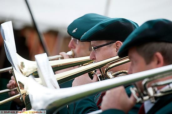 GIVING it some oomph: The Knutwil Brass Band play Scouthead (above). Pictures by Gareth Lowe. Many more pictures can be seen on our “buy a photo” tab above  

