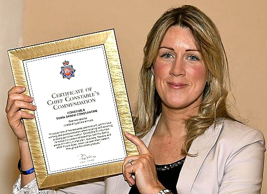 SPECIAL commendation . . . Constable Constantine  

