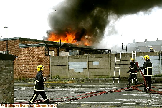 FLASHBACK to last August: one of the many fires at the Phoenix Tavern in Charleston Street, Hathershaw, caused by arsonists 