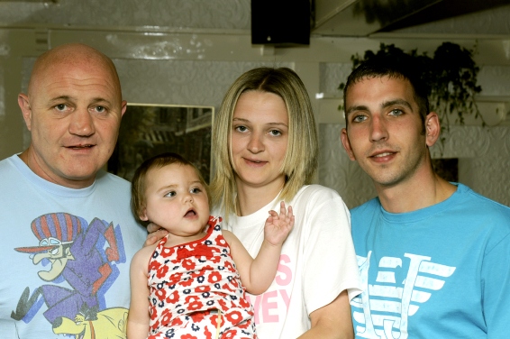 Holly Needham with her grandfather Martin Pickering, her mum, Sarah Pickering and dad, Thomas Needham 
