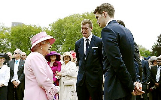 THE Queen meets team members, including Joe O'Regan (nearest to the Queen). 
