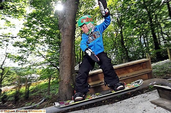 Flying high: snowboarder Lewis Hopkinson.
Flying high: snowboarder Lewis Hopkinson.