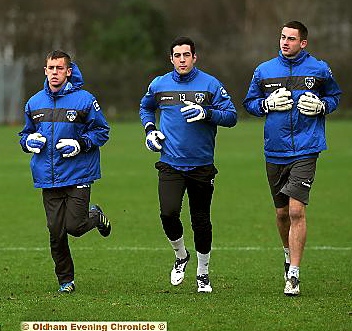 THREE KEEPERS: Simpson, Bouzanis, Cisak. One down... THREE KEEPERS: Simpson, Bouzanis, Cisak. One down...