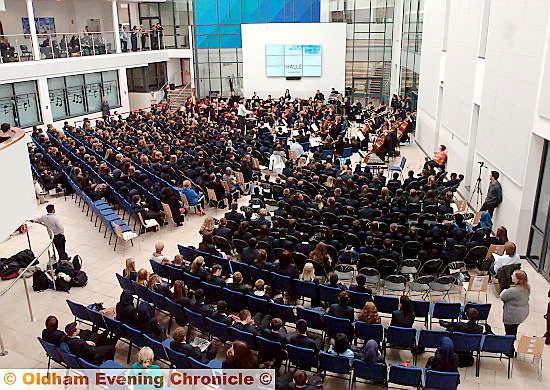 ENTHRALLED . . . children listen intently at North Chadderton School. ENTHRALLED . . . children listen intently at North Chadderton School.