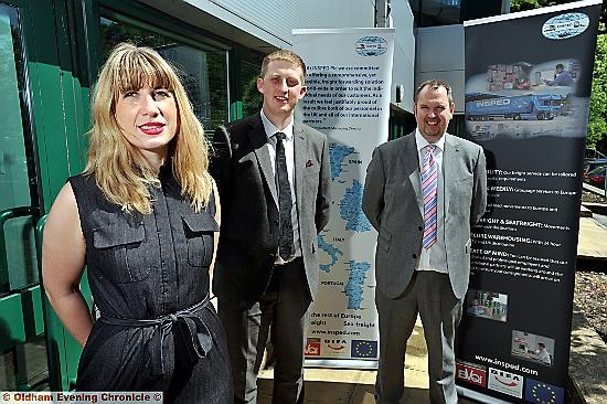 Welcome to Delph . . . from left, Lauren Bartlett, Adam Blakemore and Richard Bartlett
Welcome to Delph . . . from left, Lauren Bartlett, Adam Blakemore and Richard Bartlett