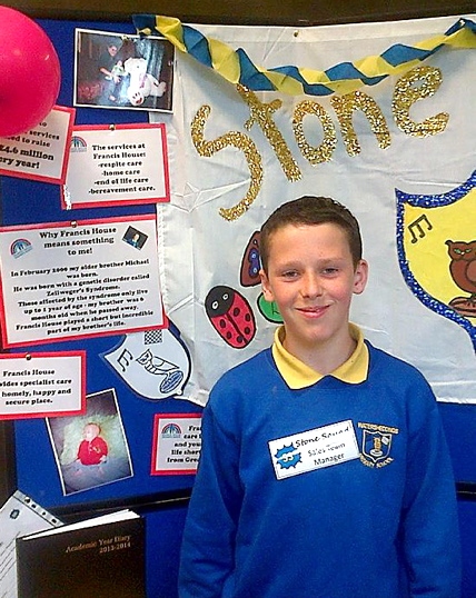 PROUD . . . Brandon Taylor with the Francis House display he made to inspire his fellow pupils
PROUD . . . Brandon Taylor with the Francis House display he made to inspire his fellow pupils