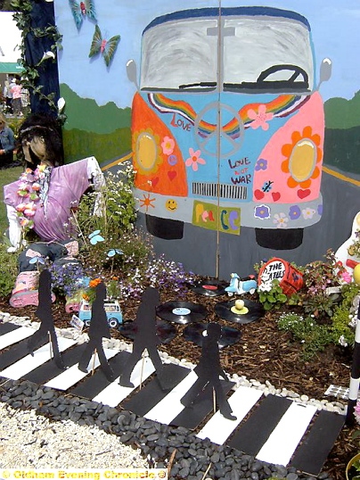 FLOWER power . . .the swinging Sixties 
