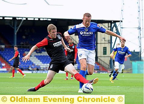 WANTED MAN . . . Adam Rooney, pictured winning the penalty which produced Athletic’s first goal, is hopeful of signing for the club before Saturday’s big kick-off. WANTED MAN . . . Adam Rooney, pictured winning the penalty which produced Athletic’s first goal, is hopeful of signing for the club before Saturday’s big kick-off.