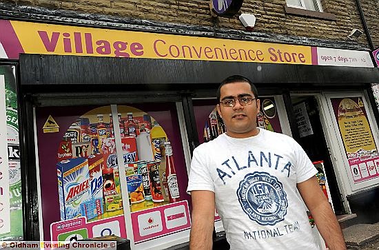 Ahmed Chaudry outside Village Convenience Store 