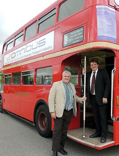 ALL aboard, Michael, left, and Jeremy  

