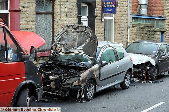 THE aftermath of Siddall’s arson rampage in Queen Street, Shaw. 
