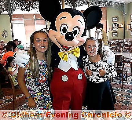 Chanel Murphy (right) met Mickey Mouse when her late mother Natalie’s dream of sending her on holiday was fulfilled. She is pictured with her friend Molly Moynihan
Chanel Murphy (right) met Mickey Mouse when her late mother Natalie’s dream of sending her on holiday was fulfilled. She is pictured with her friend Molly Moynihan